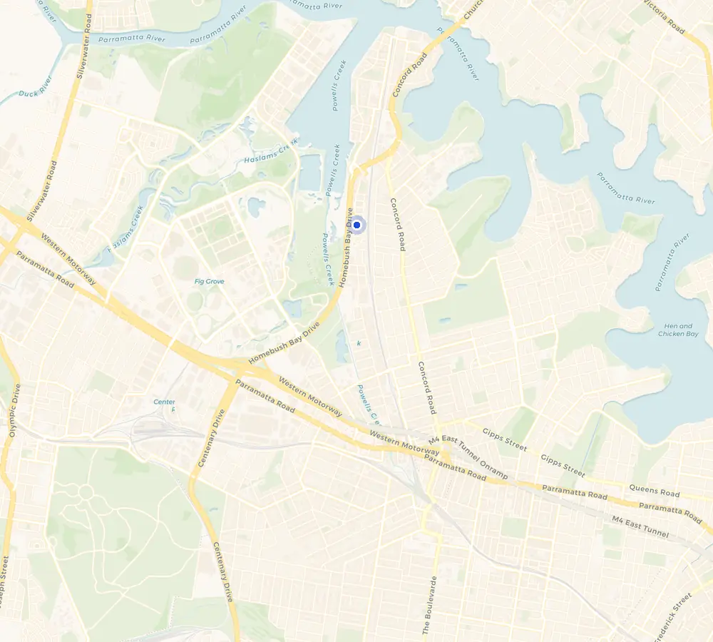 Map of the Liberty Grove service area and the surrounding Inner West, showing Liberty Grove and the nearby streets we cover.