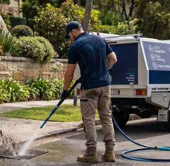 Treating a smelly drain at a Liberty Grove home